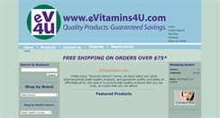 Desktop Screenshot of evitamins4u.com